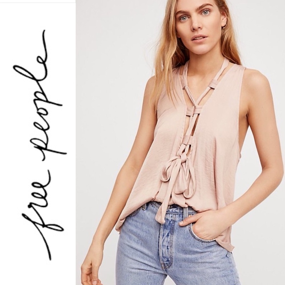Intimately Free People Here With Me Cami Silky Blouse Flowy Top Size XS